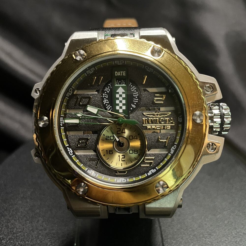 Invicta Racing Downforce 47380 55mm Skeleton Dial Watch | Key chain & Racing bag